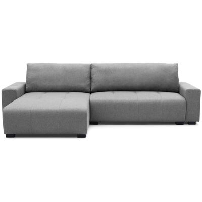 MENZZO Canapé D'Angle Convertible Élégant Malone Tissu Gris - Publicité MENZZO Canapé D'Angle Convertible Élégant Malone Tissu Gris - Publicité