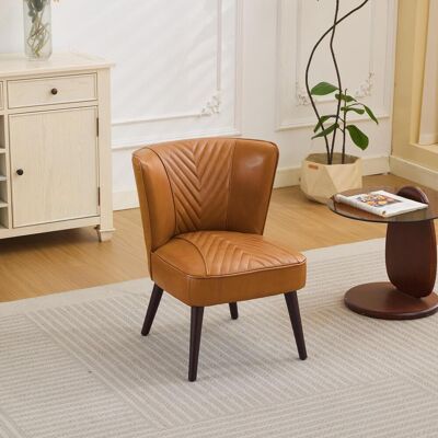 OEM Fauteuil De Salon Sans Accoudoirs En Cuir Véritable Marron Clair – Piètement En Hévéa Massif, Fauteuil Au Confort Moderne - Publicité OEM Fauteuil De Salon Sans Accoudoirs En Cuir Véritable Marron Clair – Piètement En Hévéa Massif, Fauteuil Au Confort Moderne - Publicité