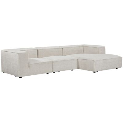 VENTE-UNIQUE Canapé D'Angle Droit Modulable En Tissu Chenille Beige Ruzolo - Publicité VENTE-UNIQUE Canapé D'Angle Droit Modulable En Tissu Chenille Beige Ruzolo - Publicité