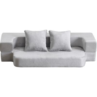 ARRIGONI Canapé Convertible Au Design Moderne, Double Usage, Aucun Montage Requis, Facile À Transporter, Adapté Au Salon, À La Chambre D'Amis, À La Chambre À Coucher Et À D'Autres Pièces, Gris Clair - Publicité ARRIGONI Canapé Convertible Au Design Moderne, Double Usage, Aucun Montage Requis, Facile À Transporter, Adapté Au Salon, À La Chambre D'Amis, À La Chambre À Coucher Et À D'Autres Pièces, Gris Clair - Publicité