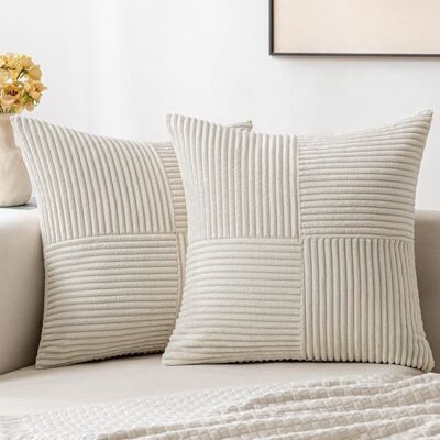 OEM Lot De 2 Housses De Coussin Décoratives Pour Salon, Canapé-lit, Style Rustique Et Bohème (60 X 60 Cm) - Beige-dou - Publicité OEM Lot De 2 Housses De Coussin Décoratives Pour Salon, Canapé-lit, Style Rustique Et Bohème (60 X 60 Cm) - Beige-dou - Publicité
