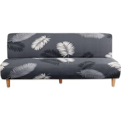 OEM Universel Housse Canapé Extensible Sans Accoudoir, 3 Places Couverture De Canapé Pour Banquette Clic Clac Pliant Sans Accoudoirs, Protection De Canapé Salon, Grey Leaf - Publicité OEM Universel Housse Canapé Extensible Sans Accoudoir, 3 Places Couverture De Canapé Pour Banquette Clic Clac Pliant Sans Accoudoirs, Protection De Canapé Salon, Grey Leaf - Publicité