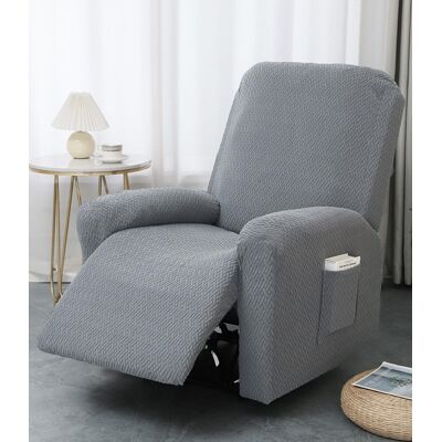 OEM 4 Pièces Housse De Fauteuil Relax, Jacquard Gris Foncé, Extensible Avec Poche, Pour Canapé Électrique Et Manuel - Publicité OEM 4 Pièces Housse De Fauteuil Relax, Jacquard Gris Foncé, Extensible Avec Poche, Pour Canapé Électrique Et Manuel - Publicité