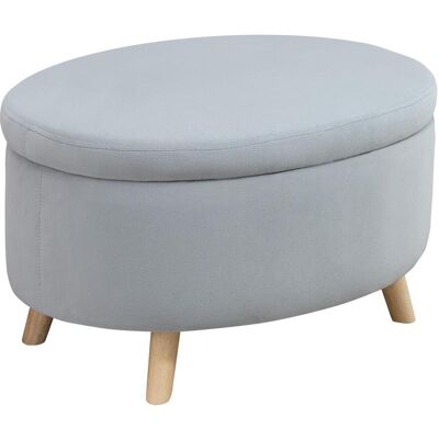 OEM Pouf De Rangement Ovale , Banc De Rangement, 71 X 51,5 X 42 Cm, Revêtement En Velours, Pieds En Bois Massif, Charge Maximale 120 Kg, Pour Salon, Chambre, Entrée, Gris - Publicité OEM Pouf De Rangement Ovale , Banc De Rangement, 71 X 51,5 X 42 Cm, Revêtement En Velours, Pieds En Bois Massif, Charge Maximale 120 Kg, Pour Salon, Chambre, Entrée, Gris - Publicité