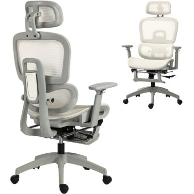 OEM Chaise De Bureau Ergonomique En Maille Fauteuil Inclinable Accoudoirs 3d Appui Tête Réglable Beige - Publicité OEM Chaise De Bureau Ergonomique En Maille Fauteuil Inclinable Accoudoirs 3d Appui Tête Réglable Beige - Publicité