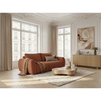 Bobochic - Canapé Droit Convertible Ouverture Express 3 Places Fuji Tissu Bouclette Orange - Publicité Bobochic - Canapé Droit Convertible Ouverture Express 3 Places Fuji Tissu Bouclette Orange - Publicité