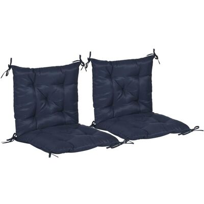 OEM Lot De 2 Coussins D'Assise, 98 X 50 Cm, Avec Attaches, Revêtement En Tissu, 8 Cm D'Épaisseur, Bleu Foncé - Publicité OEM Lot De 2 Coussins D'Assise, 98 X 50 Cm, Avec Attaches, Revêtement En Tissu, 8 Cm D'Épaisseur, Bleu Foncé - Publicité