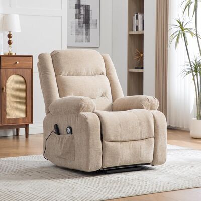 OEM Fauteuil Inclinable Électrique Multifonctionnel Avec Assistance Au Relevage, Fonctions Massage Et Chauffage, Dossier Et Repose-pieds Réglables Électriquement, Et Poches De Rangement Latérales. - Kaki - Publicité OEM Fauteuil Inclinable Électrique Multifonctionnel Avec Assistance Au Relevage, Fonctions Massage Et Chauffage, Dossier Et Repose-pieds Réglables Électriquement, Et Poches De Rangement Latérales. - Kaki - Publicité