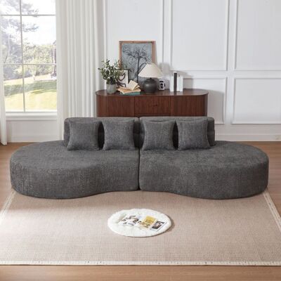 OEM Canapé Modulaire En Mousse De 310 Cm, Canapé Combinable En Deux Parties (sans Cadre), 100 % Mousse À Mémoire De Forme Haute Densité, Housse De Canapé Amovible Et Lavable En Polaire Effet Peluche, - Publicité OEM Canapé Modulaire En Mousse De 310 Cm, Canapé Combinable En Deux Parties (sans Cadre), 100 % Mousse À Mémoire De Forme Haute Densité, Housse De Canapé Amovible Et Lavable En Polaire Effet Peluche, - Publicité
