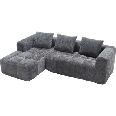 ALMASTORE Canapé Sectionnel Moderne En L, Canapé 3 Places, Sans Installation, Canapé En Chenille Avec Chaise Longue Et Accoudoirs, 3 Coussins, Poche Latérale Pour Télécommande, Gris - Publicité ALMASTORE Canapé Sectionnel Moderne En L, Canapé 3 Places, Sans Installation, Canapé En Chenille Avec Chaise Longue Et Accoudoirs, 3 Coussins, Poche Latérale Pour Télécommande, Gris - Publicité