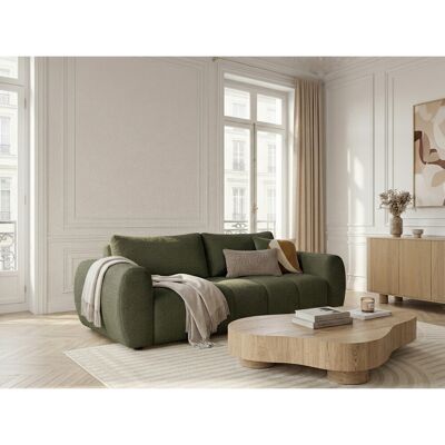 Bobochic - Canapé Droit Convertible Ouverture Express 3 Places Fuji Tissu Lisse Vert - Publicité Bobochic - Canapé Droit Convertible Ouverture Express 3 Places Fuji Tissu Lisse Vert - Publicité
