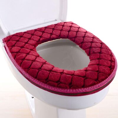 OEM 1 Couverture De Siège De Toilette, Tissu Lavable, Peluche Épaisse Rouge, Accessoire Salle De Bain, Hiver - Publicité OEM 1 Couverture De Siège De Toilette, Tissu Lavable, Peluche Épaisse Rouge, Accessoire Salle De Bain, Hiver - Publicité