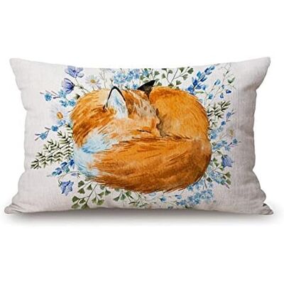 OEM Housse De Coussin Décorative D'Extérieur De Style Campagnard, Convenant Aux Canapés Et Aux Lits, Motif Renard Endormi À L'Aquarelle, Taie D'Oreiller Décorative Moderne, 12 X 20 Pouces. Publicité OEM Housse De Coussin Décorative D'Extérieur De Style Campagnard, Convenant Aux Canapés Et Aux Lits, Motif Renard Endormi À L'Aquarelle, Taie D'Oreiller Décorative Moderne, 12 X 20 Pouces. Publicité