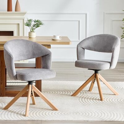 OEM Ensemble De 2 Fauteuils Pivotants Rétro De Luxe. Revêtement En Tissu Texturé Gris, Pieds En Salons. - Qualité Supérieure Et Confort Optimal - Publicité OEM Ensemble De 2 Fauteuils Pivotants Rétro De Luxe. Revêtement En Tissu Texturé Gris, Pieds En Salons. - Qualité Supérieure Et Confort Optimal - Publicité
