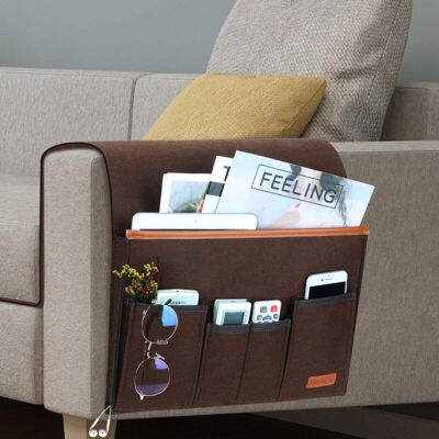 OEM Organiseur Pour Accoudoir De Canapé, Sac De Fauteuil Rangement Avec 5 Poches, Housse De Chaise Pour Télécommande, Ipad, Magazine, Lunettes (brun)-dou - Publicité OEM Organiseur Pour Accoudoir De Canapé, Sac De Fauteuil Rangement Avec 5 Poches, Housse De Chaise Pour Télécommande, Ipad, Magazine, Lunettes (brun)-dou - Publicité