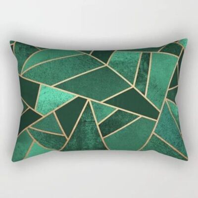 Bunthaus Housse De Coussin Rectangulaire Moderne Bleu-vert-noir En Peluche, 30x50 Cm, Style Nordic Géométrique - Publicité Bunthaus Housse De Coussin Rectangulaire Moderne Bleu-vert-noir En Peluche, 30x50 Cm, Style Nordic Géométrique - Publicité
