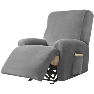 SCORPIO Housse De Fauteuil Inclinable Extensible En Velours – 4 Pièces Antidérapantes Avec Poche Latérale – Protection Lavable Pour Fauteuils 60-100cm - Publicité SCORPIO Housse De Fauteuil Inclinable Extensible En Velours – 4 Pièces Antidérapantes Avec Poche Latérale – Protection Lavable Pour Fauteuils 60-100cm - Publicité