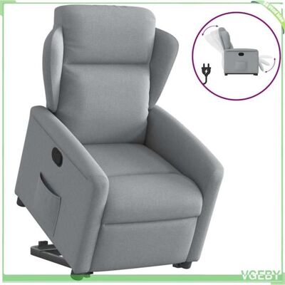 OEM Fauteuil Inclinable - Faf7291712427268 - Gris Clair - Tissu 100% Polyester - Releveur Électrique - Publicité OEM Fauteuil Inclinable - Faf7291712427268 - Gris Clair - Tissu 100% Polyester - Releveur Électrique - Publicité