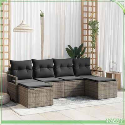 OEM Ensemble De Canapés Sectionnels Extérieur - Fafeicy - 3346489 - Gris - Polyrotin Anti-uv - Modulable, Coussins Déhoussables - Publicité OEM Ensemble De Canapés Sectionnels Extérieur - Fafeicy - 3346489 - Gris - Polyrotin Anti-uv - Modulable, Coussins Déhoussables - Publicité