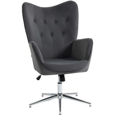 DEVOKO Fauteuil, Réglable, Pivotant, En Velours, Gris Foncé, Pour Salon, Assise Confortable, Moment Détente, Format Pratique, Style Facile À Associer - Publicité DEVOKO Fauteuil, Réglable, Pivotant, En Velours, Gris Foncé, Pour Salon, Assise Confortable, Moment Détente, Format Pratique, Style Facile À Associer - Publicité