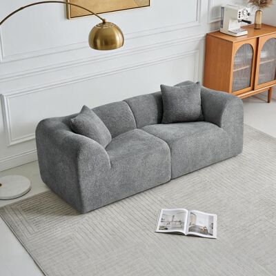 OEM Canapé 2 Places Moderne En Velours Avec Coussins – Canapé Gain De Place Idéal Pour Le Salon, Le Bureau Ou L'Appartement – Design Souple Et Confortable - Publicité OEM Canapé 2 Places Moderne En Velours Avec Coussins – Canapé Gain De Place Idéal Pour Le Salon, Le Bureau Ou L'Appartement – Design Souple Et Confortable - Publicité