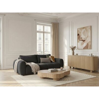 Bobochic - Canapé Droit Convertible Ouverture Express 3 Places Fuji Tissu Lisse Gris Foncé - Publicité Bobochic - Canapé Droit Convertible Ouverture Express 3 Places Fuji Tissu Lisse Gris Foncé - Publicité