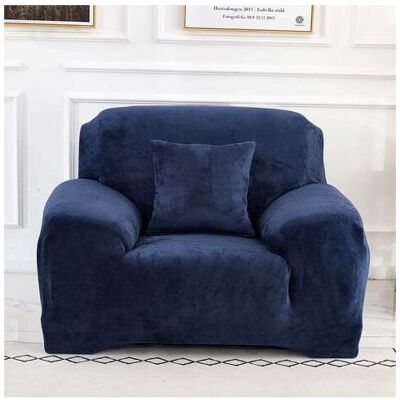 Vision Housse De Canapé 1 Place (coussin D'Assise Non Inclus) Housse De Protection En Velours Facile À Installer Tissu Extensible Élastique Housse De Canapé Lavable En Machine (1 Place : 90-140 Cm, Bleu) - Publicité Vision Housse De Canapé 1 Place (coussin D'Assise Non Inclus) Housse De Protection En Velours Facile À Installer Tissu Extensible Élastique Housse De Canapé Lavable En Machine (1 Place : 90-140 Cm, Bleu) - Publicité
