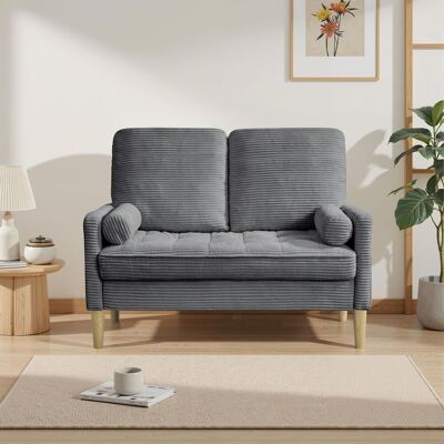 OEM Canapé Deux Places En Velours Côtelé, Canapé En Tissu De Style Scandinave, Avec Dossiers Rembourrés, Canapé Compact, Adapté Au Salon, À L'Appartement Ou À La Chambre. Publicité OEM Canapé Deux Places En Velours Côtelé, Canapé En Tissu De Style Scandinave, Avec Dossiers Rembourrés, Canapé Compact, Adapté Au Salon, À L'Appartement Ou À La Chambre. Publicité