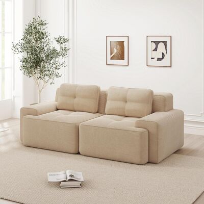OEM Canapé Modulaire Sans Cadre, Canapé De Salon Moderne, Design D'Assise Profonde, Canapé Nuage Confortable En Velours Côtelé, Canapé Deux Places, Canapé-lit, Beige. Publicité OEM Canapé Modulaire Sans Cadre, Canapé De Salon Moderne, Design D'Assise Profonde, Canapé Nuage Confortable En Velours Côtelé, Canapé Deux Places, Canapé-lit, Beige. Publicité