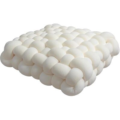 OEM Coussin Noué Carré Tissé Main - Coussin De Sol Bohème En Velours Doux, Coussin Décoratif Noué Artisanal Pour Canapé, Salon, Chambre, Baie Vitrée, 2 Tailles, Couleur Crème(beige,30x33x12cm) - Publicité OEM Coussin Noué Carré Tissé Main - Coussin De Sol Bohème En Velours Doux, Coussin Décoratif Noué Artisanal Pour Canapé, Salon, Chambre, Baie Vitrée, 2 Tailles, Couleur Crème(beige,30x33x12cm) - Publicité