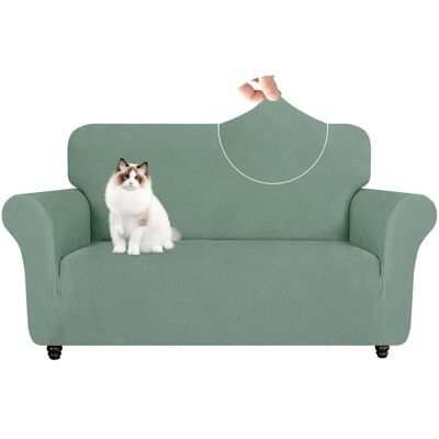 OEM 1 Housse Canapé 2 Places, Avec Accoudoirs Et Extensible, Protection Canapé Chien, Vert Clair, Pour Salon Ou Séjour - Publicité OEM 1 Housse Canapé 2 Places, Avec Accoudoirs Et Extensible, Protection Canapé Chien, Vert Clair, Pour Salon Ou Séjour - Publicité