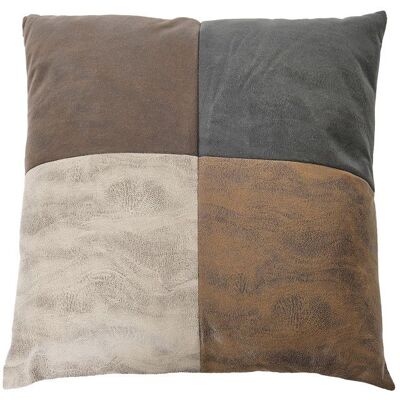 OEM 1 Coussin Patchwork, Aspect Vieux Cuir, Déhoussable, 40x40 Cm, Motif Rétro, Pour Canapé Ou Lit - Publicité OEM 1 Coussin Patchwork, Aspect Vieux Cuir, Déhoussable, 40x40 Cm, Motif Rétro, Pour Canapé Ou Lit - Publicité