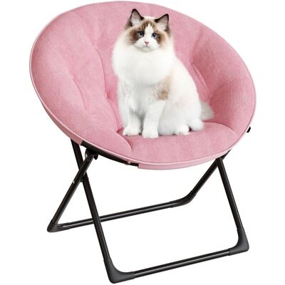 ZOOMBUGGY Chaise Lune Pliante En Fausse Fourrure – Grand Siège Rond Confortable, Cadre Robuste En Métal Noir, Idéale Chambre, Salon, Étude Ou Dortoir – Rose 100 (douillet 1119) Pieds Noirs - Publicité ZOOMBUGGY Chaise Lune Pliante En Fausse Fourrure – Grand Siège Rond Confortable, Cadre Robuste En Métal Noir, Idéale Chambre, Salon, Étude Ou Dortoir – Rose 100 (douillet 1119) Pieds Noirs - Publicité