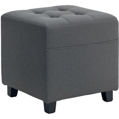 OEM Tabouret Bas De Salon, Recouvert De Lin, Avec Poche Latérale Et Couvercle Rembourré À Boutons, Gris Facile À Assembler Avec Instructions Incluses - Publicité OEM Tabouret Bas De Salon, Recouvert De Lin, Avec Poche Latérale Et Couvercle Rembourré À Boutons, Gris Facile À Assembler Avec Instructions Incluses - Publicité