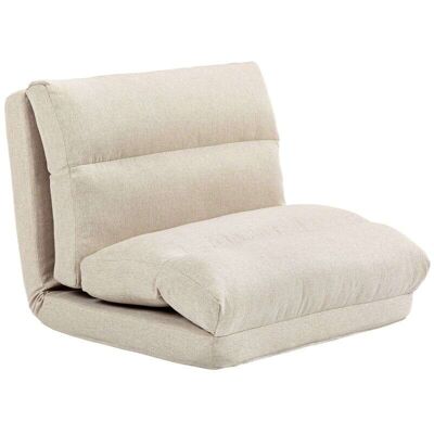 OEM Fauteuil Convertible Lounge Inclinable 90° À 180° En Tissu Beige - 70 X 72 X 56 Cm, Confort Et Style Pour Votre Intérieur - Publicité OEM Fauteuil Convertible Lounge Inclinable 90° À 180° En Tissu Beige - 70 X 72 X 56 Cm, Confort Et Style Pour Votre Intérieur - Publicité