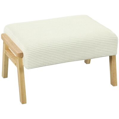 OEM Repose-pieds Avec Coussin D'Assise Moelleux, Pieds En Bois, Aspect Velours Côtelé, Blanc Crème Idéal Pour Salon, Chambre À Coucher Ou Bureau En Bois Massif Solide Et Élégant - Publicité OEM Repose-pieds Avec Coussin D'Assise Moelleux, Pieds En Bois, Aspect Velours Côtelé, Blanc Crème Idéal Pour Salon, Chambre À Coucher Ou Bureau En Bois Massif Solide Et Élégant - Publicité