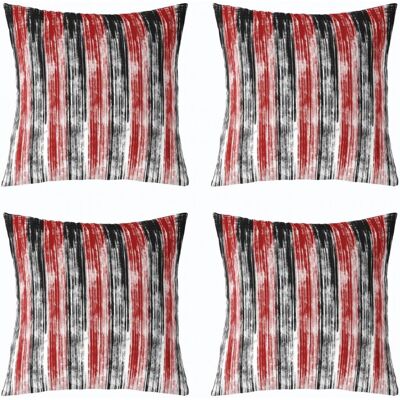 OEM Taie D'Oreiller Réversible Pour Enfant, Dégradé Rouge Et Noir, 45 X 45 Cm, Lot De 4, Motif Géométrique Abstrait À Rayures – Compatible Avec Les Coussins De Garnissage Standard - Publicité OEM Taie D'Oreiller Réversible Pour Enfant, Dégradé Rouge Et Noir, 45 X 45 Cm, Lot De 4, Motif Géométrique Abstrait À Rayures – Compatible Avec Les Coussins De Garnissage Standard - Publicité