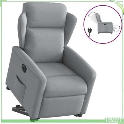 OEM Fauteuil Inclinable Électrique - 7291712427305 - Gris Clair Tissu - Releveur Électrique - Largeur Siège 50 Cm - Publicité OEM Fauteuil Inclinable Électrique - 7291712427305 - Gris Clair Tissu - Releveur Électrique - Largeur Siège 50 Cm - Publicité