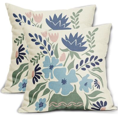 OEM Taies D'Oreiller Florales Vert Sauge/bleu/rose 40 X 40 Cm, Lot De 2, Imprimé Floral Printanier, Taies D'Oreiller Décoratives, Conviennent Aux Canapés, Bancs, Lits, À L'Extérieur, Etc. Publicité OEM Taies D'Oreiller Florales Vert Sauge/bleu/rose 40 X 40 Cm, Lot De 2, Imprimé Floral Printanier, Taies D'Oreiller Décoratives, Conviennent Aux Canapés, Bancs, Lits, À L'Extérieur, Etc. Publicité