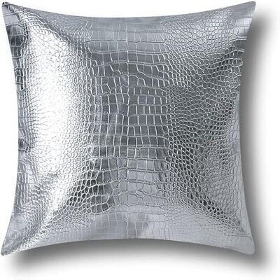 OEM Housse De Coussin Argentée 45x45cm, Double Face, Style Moderne Pour Canapé Et Salon, Décoration Élégante - Publicité OEM Housse De Coussin Argentée 45x45cm, Double Face, Style Moderne Pour Canapé Et Salon, Décoration Élégante - Publicité