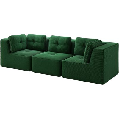 ALMASTORE Canapé Sectionnel Sans Cadre, Canapé D’angle Modulaire, Canapé Confortable En Velours Côtelé, Canapé 3 Places À Assise Profonde Pour Le Salon, Aucun Montage Requis, Vert - Publicité ALMASTORE Canapé Sectionnel Sans Cadre, Canapé D’angle Modulaire, Canapé Confortable En Velours Côtelé, Canapé 3 Places À Assise Profonde Pour Le Salon, Aucun Montage Requis, Vert - Publicité