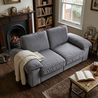 ACKERMAN Canapé Gris Moderne Avec Rangement Caché – Rembourrage Confortable Et Design Facile D'Entretien - Publicité ACKERMAN Canapé Gris Moderne Avec Rangement Caché – Rembourrage Confortable Et Design Facile D'Entretien - Publicité