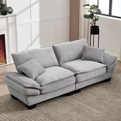 OEM Un Canapé Deux Places Moderne Et Minimaliste Avec Un Matelas En Duvet. Un Seul Coussin Suffit Confortable Et Spacieux, Il Convient Aux Salons, Chambres Et Bureaux. Gris Clair. Publicité OEM Un Canapé Deux Places Moderne Et Minimaliste Avec Un Matelas En Duvet. Un Seul Coussin Suffit Confortable Et Spacieux, Il Convient Aux Salons, Chambres Et Bureaux. Gris Clair. Publicité