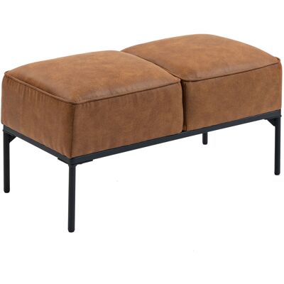 OEM Tabouret Moderne En Similicuir Avec Assise Rembourrée Épaisse Et Pieds En Acier, 80 X 40 X 46 Cm, Marron - Publicité OEM Tabouret Moderne En Similicuir Avec Assise Rembourrée Épaisse Et Pieds En Acier, 80 X 40 X 46 Cm, Marron - Publicité