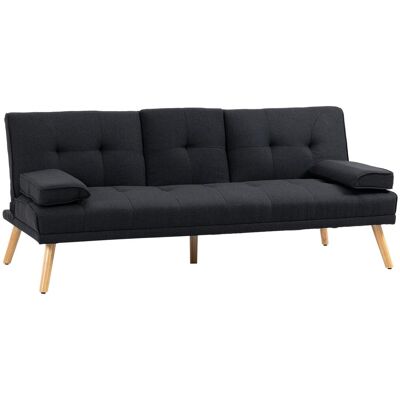 OEM Canapé-lit 3 Places Avec Tablette Rabattable Et Porte-gobelet, Aspect Lin, Design Scandinave, Charge Maximale 250 Kg, Gris, Idéal Pour Le Salon. Publicité OEM Canapé-lit 3 Places Avec Tablette Rabattable Et Porte-gobelet, Aspect Lin, Design Scandinave, Charge Maximale 250 Kg, Gris, Idéal Pour Le Salon. Publicité