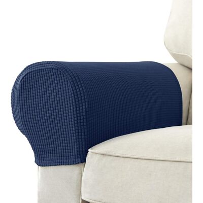 ALVIOR Housse De Accoudoir De Canapé - Tissu Jacquard Extensible Avec Élasthanne - Pour Canapé Et Fauteuil Inclinable - Lot De 2 - Publicité ALVIOR Housse De Accoudoir De Canapé - Tissu Jacquard Extensible Avec Élasthanne - Pour Canapé Et Fauteuil Inclinable - Lot De 2 - Publicité