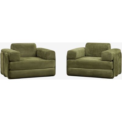 Pack De 2 Fauteuils-lits En Velours Emballés Sous Vide Paoly Sklum - Publicité Pack De 2 Fauteuils-lits En Velours Emballés Sous Vide Paoly Sklum - Publicité