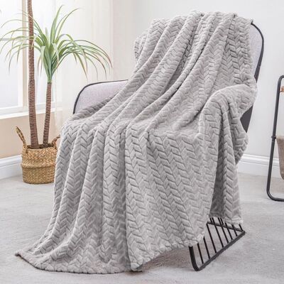 Vision Couverture Polaire Pour Canapé Et Lit, 100 X 150 Cm, Douce Et Confortable, En Flanelle Jacquard, Légère Et Moelleuse, Idéale Pour Toutes Les Saisons, Gris Clair - Publicité Vision Couverture Polaire Pour Canapé Et Lit, 100 X 150 Cm, Douce Et Confortable, En Flanelle Jacquard, Légère Et Moelleuse, Idéale Pour Toutes Les Saisons, Gris Clair - Publicité