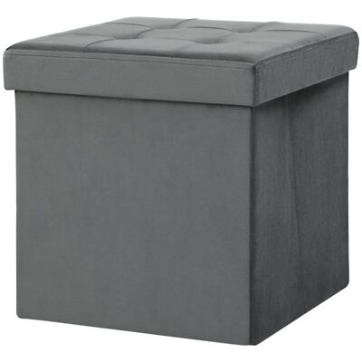 OEM Pouf De Rangement Pliable, Boîte De Rangement, Mousse, Mdf, Gris - Publicité OEM Pouf De Rangement Pliable, Boîte De Rangement, Mousse, Mdf, Gris - Publicité