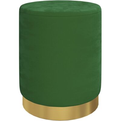 DESIGN IN Tabouret De Rangement Rond Vert Velours 31 X 37 Cm - Publicité DESIGN IN Tabouret De Rangement Rond Vert Velours 31 X 37 Cm - Publicité